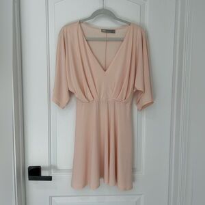 ASOS Light Pink V-Neck Mini Dress